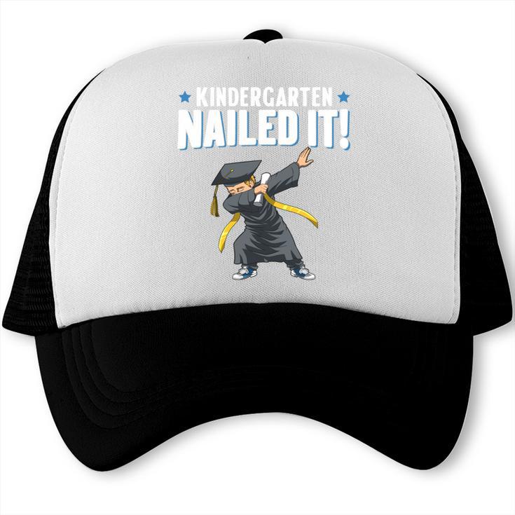 Dabbing Graduation Class Of 2025 Boy Kindergarten Nailed It Trucker Cap