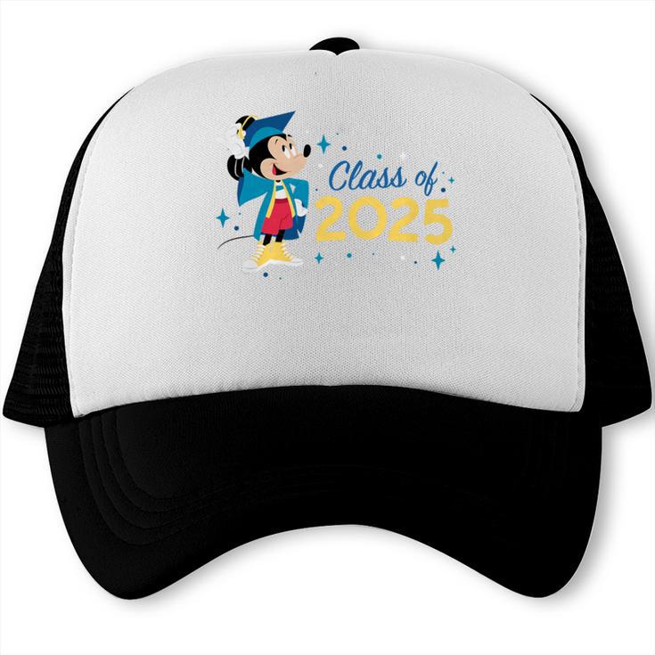 Disney Mickey Mouse Cap & Gown '25 Graduation Class Of 2025 Premium Tri-Blend Trucker Cap