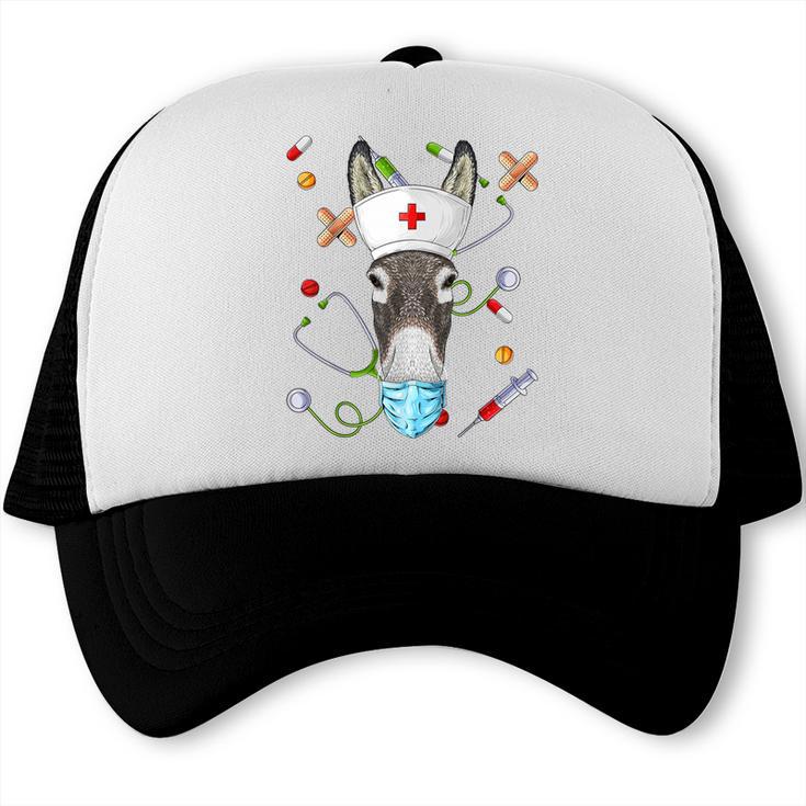 Donkey Nurse RN ER Nursing School Graduation Trucker Cap
