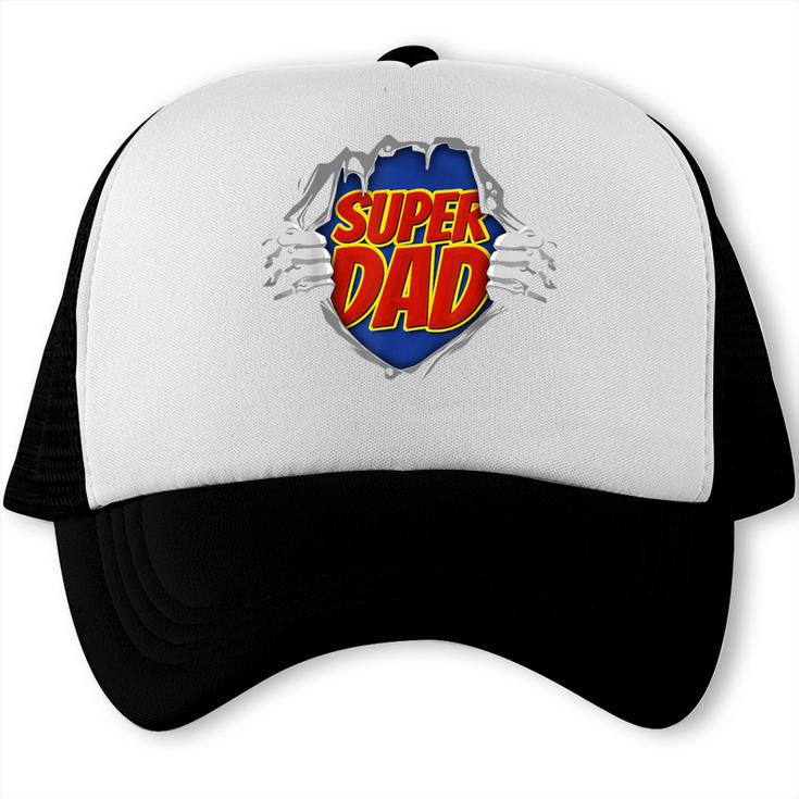Father's Day Award Super Dad Hero Vintage Retro Trucker Cap