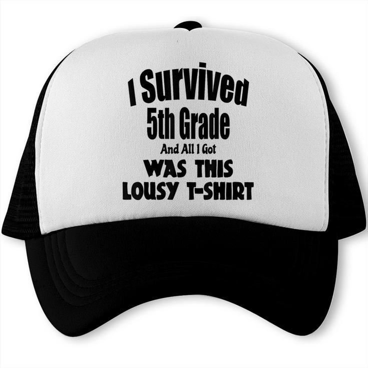 Fifth 5th Grade Graduation Shirt Child Graduate Education Trucker Cap