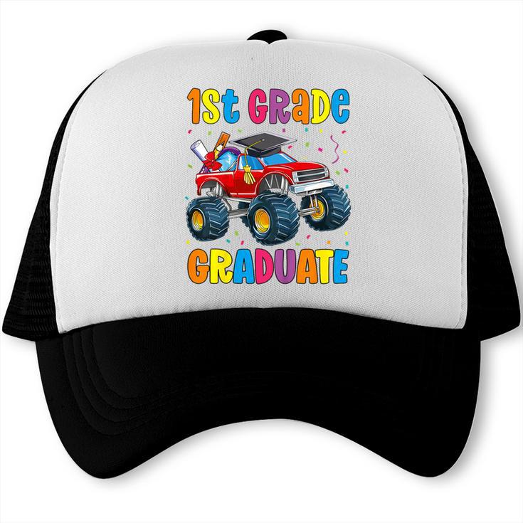 First Grade Graduation Monster Truck 1st Grade Graduate Trucker Cap