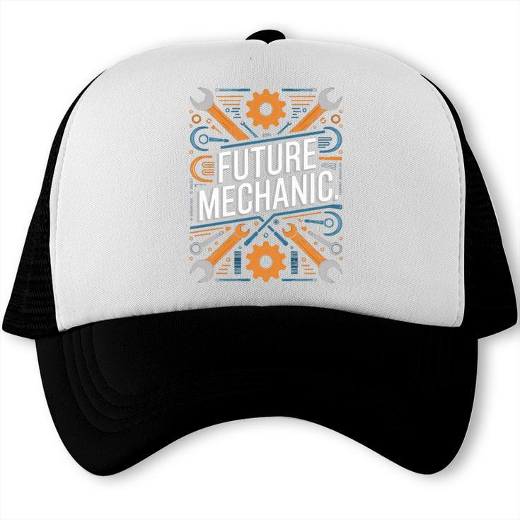 Future Mechanic Graduation School Kids Toddler Women Men Gag Trucker Cap