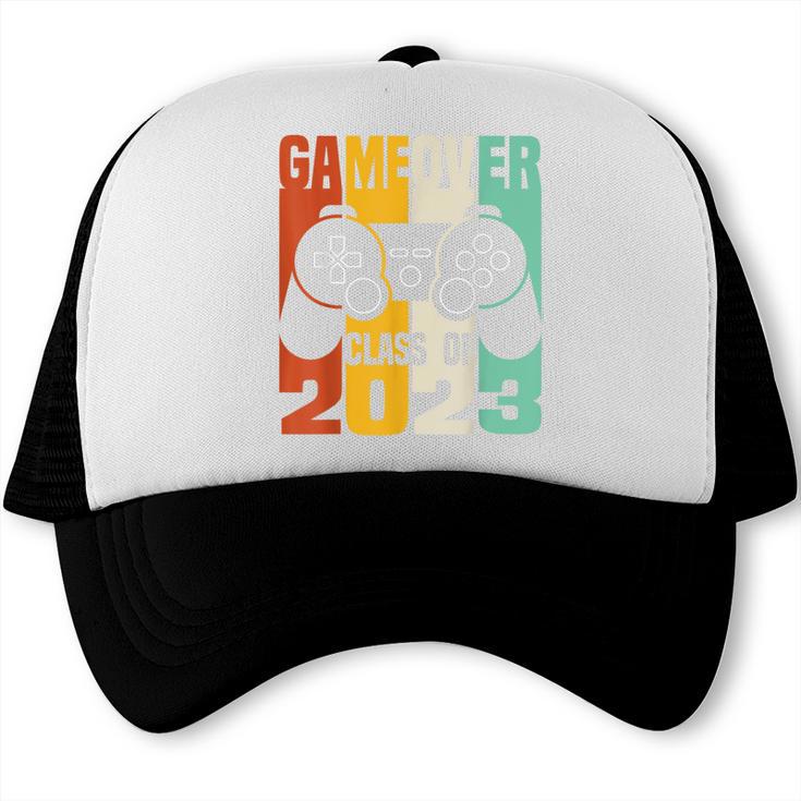 GAME OVER Class Of 2023 Video Games Vintage Graduation Gamer Trucker Cap