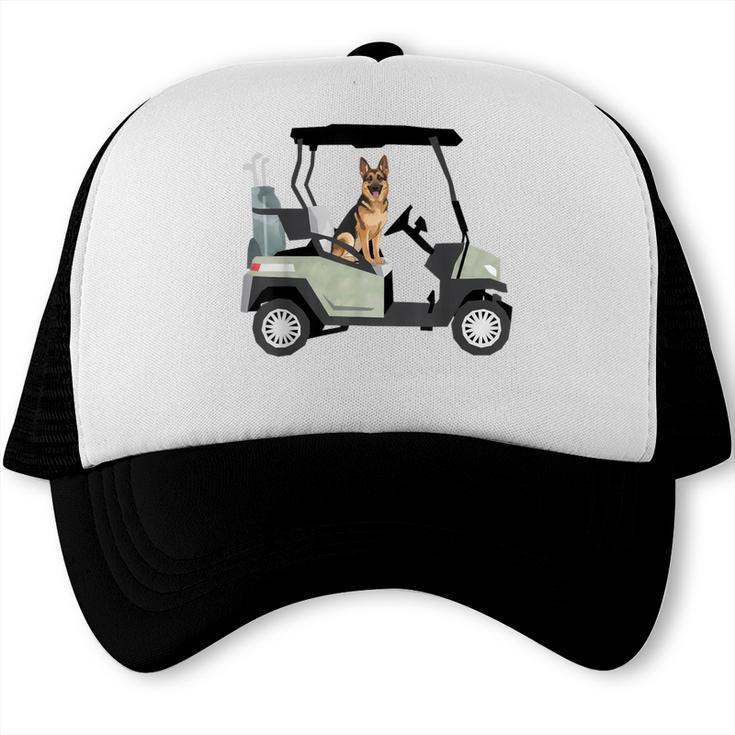 German Shepherd Dad Golf Car Golfing Golfer Sport Game Day Trucker Cap German Shepherd Dad Golf Car Golfing Golfer Sport Game Day Trucker Cap