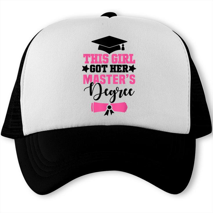 This Girl Got Her Masters Degree Graduation Mastered It 2024 Trucker Cap