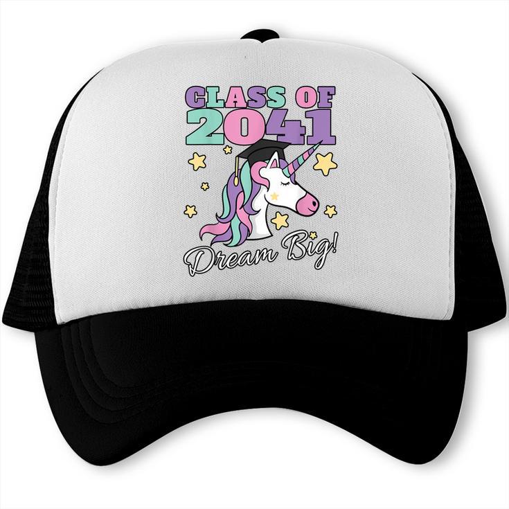 Girls Class Of 2041 Magical Unicorn Graduation Cap Trucker Cap