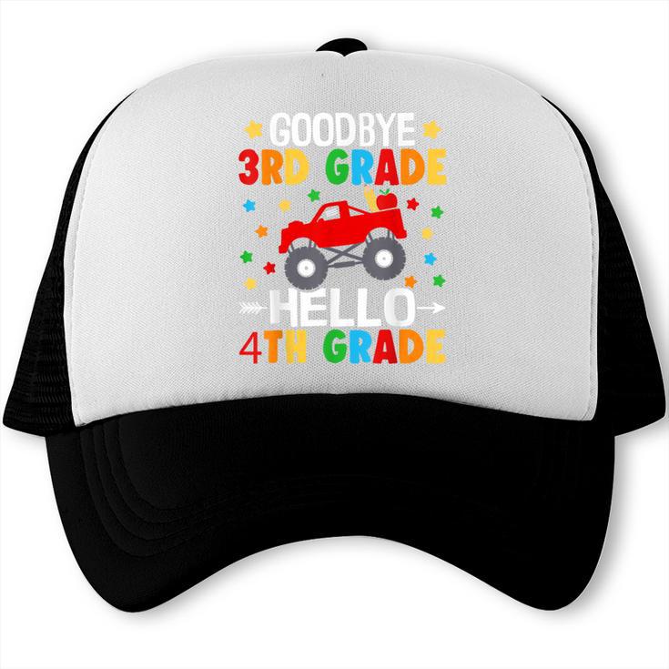 Goodbye 3rd Grade Hello 4th Grade Graduation 2024 Trucker Cap
