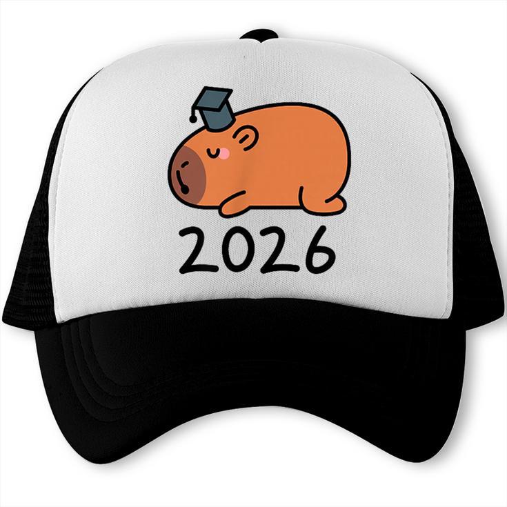 Grad Class Of 2026 Capybara Graduation Graduated Kids Trucker Cap