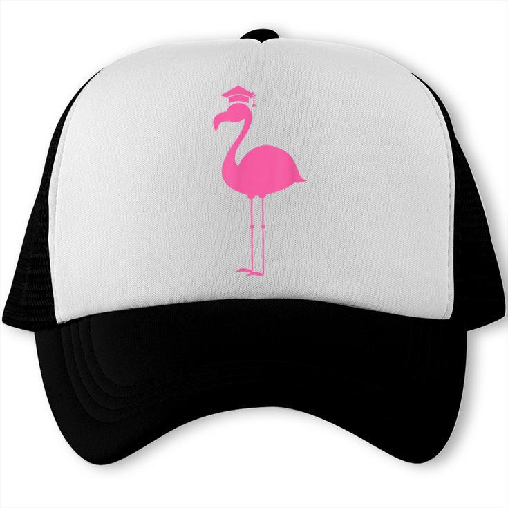 Graduate Cute Pink Flamingo Graduation Trucker Cap