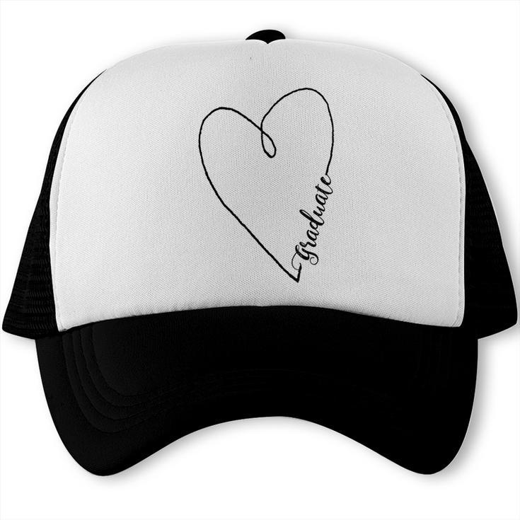 Graduate Heart Shirt Graduation Trucker Cap