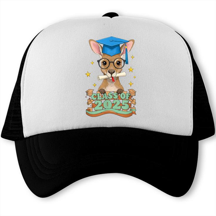 Graduate Kangaroo Class Of 2025 Kids Graduation Trucker Cap