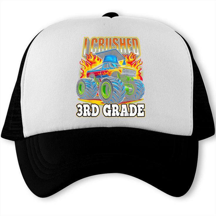 Graduation 3rd Grade Monster Truck Boys I Crushed Grad Trucker Cap
