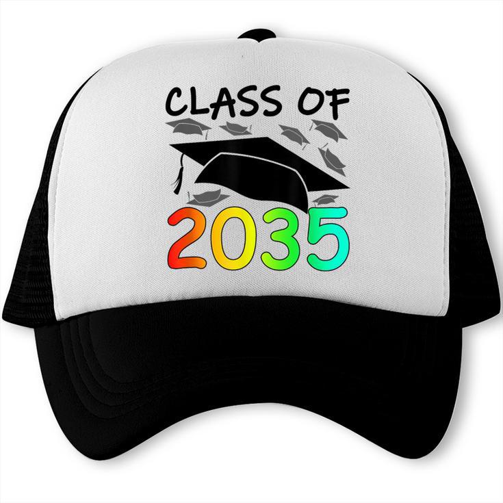 Graduation Class Of 2035 Hand Prints Space Pre-K -12th Grade Trucker Cap
