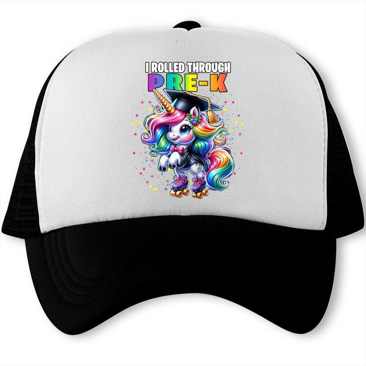 Graduation Pre-K Unicorn Roller Skate Girls Preschool Grad Trucker Cap