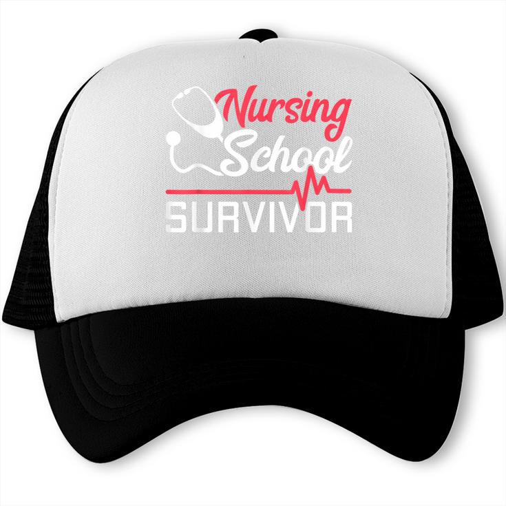 Graduation Shirt For Nurses Nursing School Survivor Tee Trucker Cap