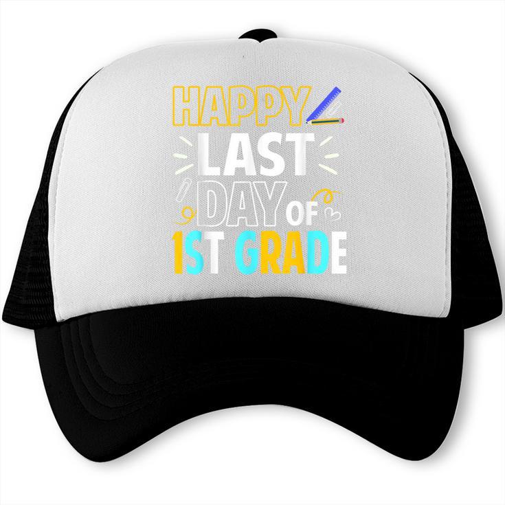 Happy Last Day Of 1st Grade Shirt Cutie Graduation Trucker Cap
