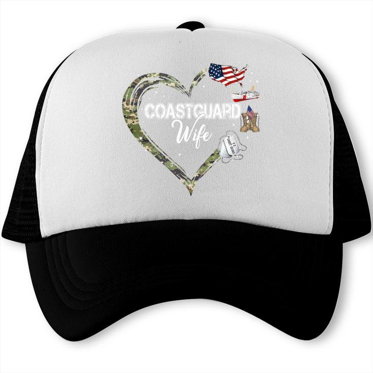 Heart Coast Guard Wife Coast Guard Graduation Wife USCG Wife Trucker Cap