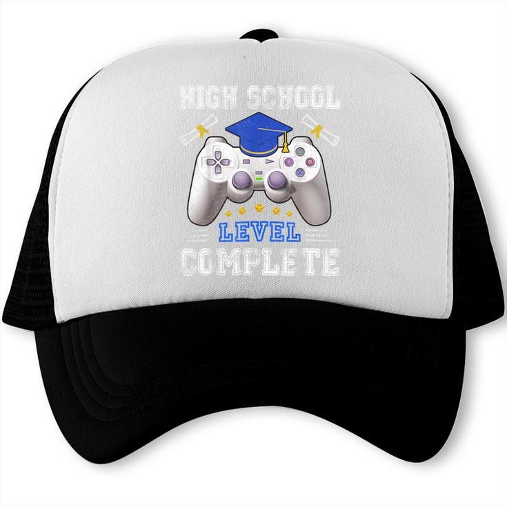 High School Level Complete Class Of 2025 Graduation Trucker Cap