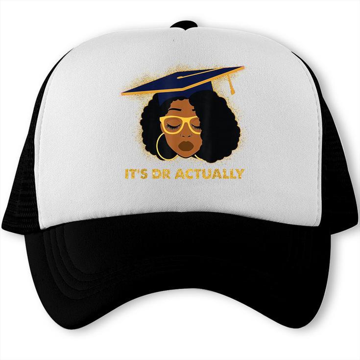 Its Doctor Actually Graduation Healthcare Afro Women Trucker Cap