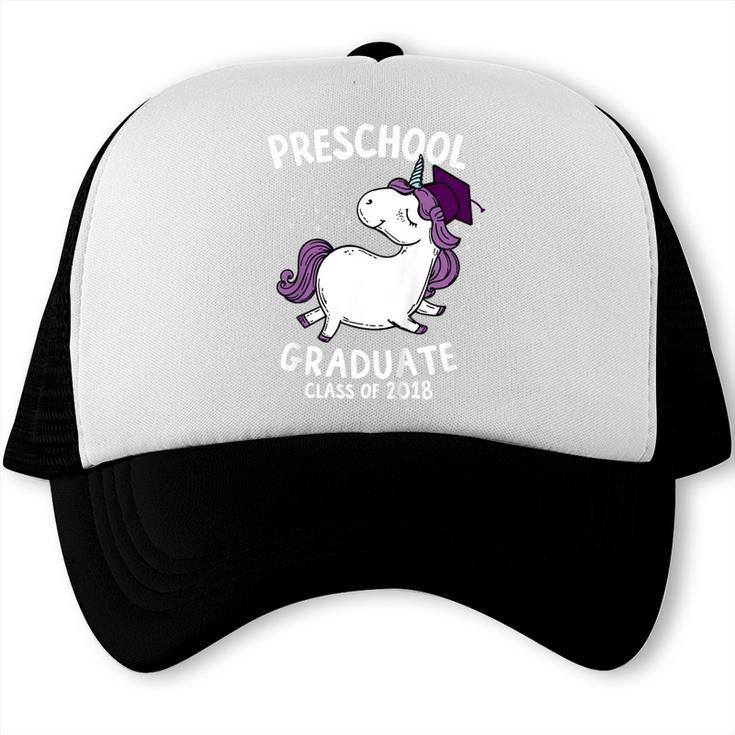 Kids Class Of 2018 Unicorn Preschool Graduation For Girls Trucker Cap