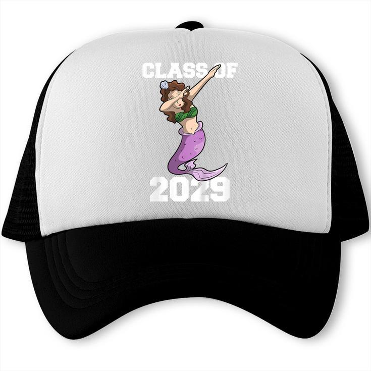 Kids Class Of 2029 Shirt Graduation Dabbing Mermaid Shirt Trucker Cap