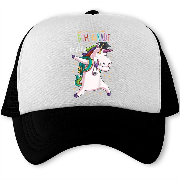 Kids Dabbing Unicorn Graduation 5th Grade Class Of 2019 Trucker Cap