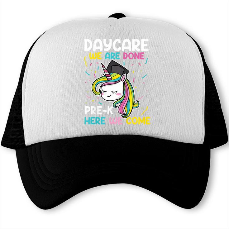 Kids Daycare Graduation Unicorn Last Day Of School Kids Trucker Cap