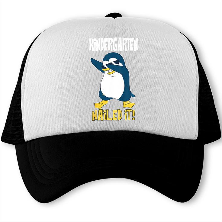 Kids Kindergarten Dabbing Penguin Nailed It Graduation Class 2021 Trucker Cap