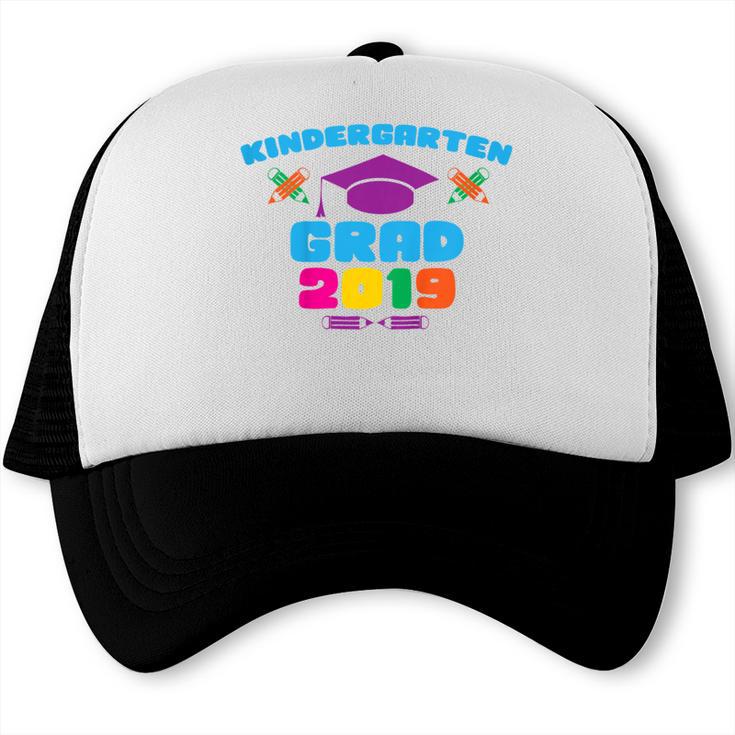Kids Kindergarten Grad 2019 Graduation T-Shirt Trucker Cap