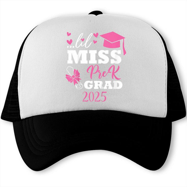 Kids Little Miss Pre-K Grad Preschool Prek Graduation 2025 Trucker Cap