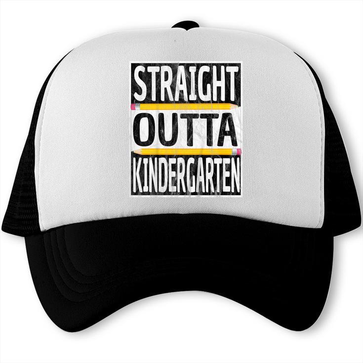 Kids Straight Outta Kindergarten Graduation Trucker Cap