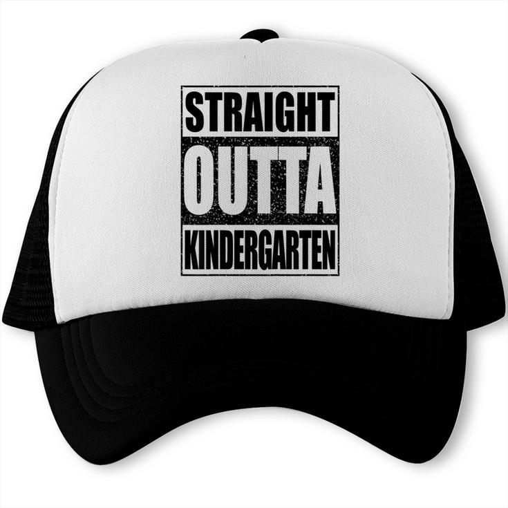 Kids Straight Outta Kindergarten Shirt Boy Girl Graduation Trucker Cap