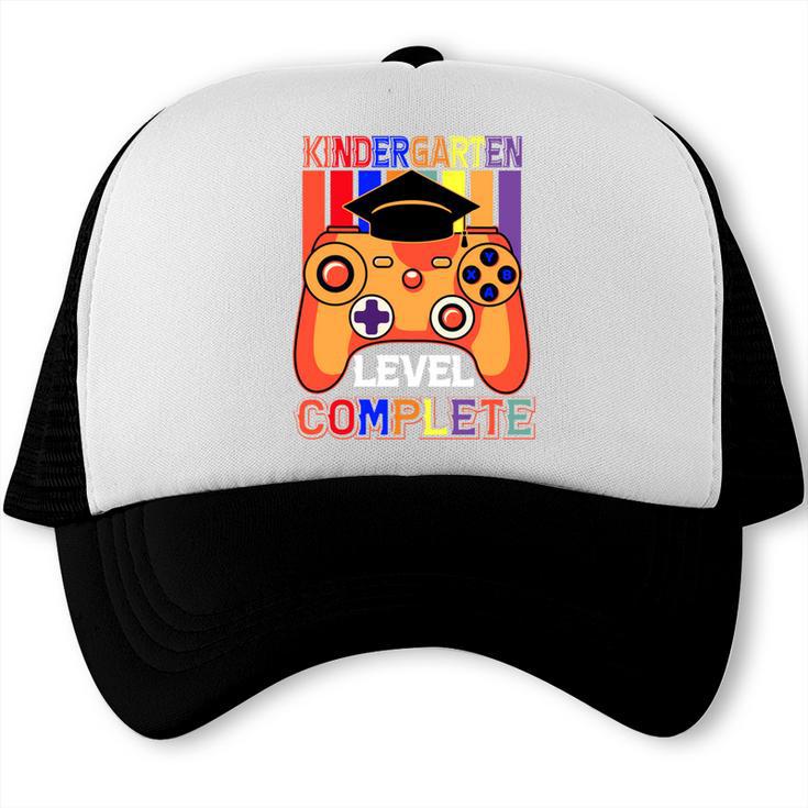 Kindergarten Graduation Level Complete Gamer Graduation Kids Trucker Cap