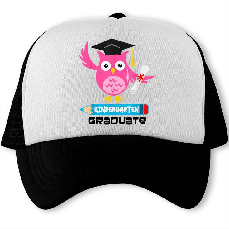 Kindergarten Graduation Tee Shirt Pink Owl T-Shir Trucker Cap