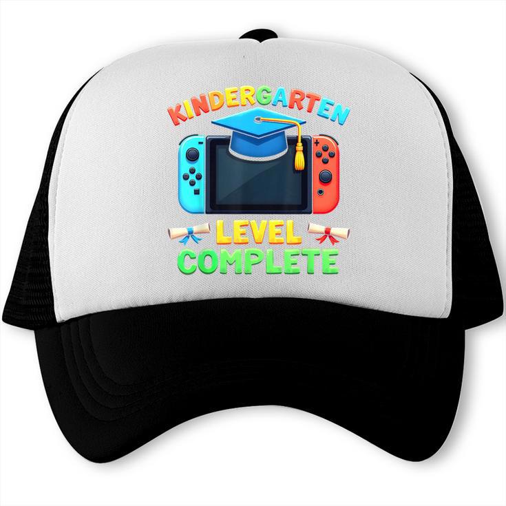 Kindergarten Level Complete Graduation Class 2025 Gamer Boys Trucker Cap