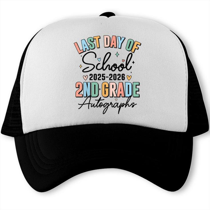 Last Day Of School Autograph 2nd Grade Graduation Boys Girls Trucker Cap