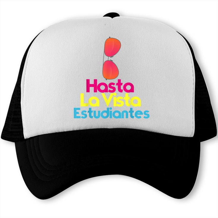 Last Day Of School Spanish Teacher Graduation T-Shirt For Men Women Kids Trucker Cap
