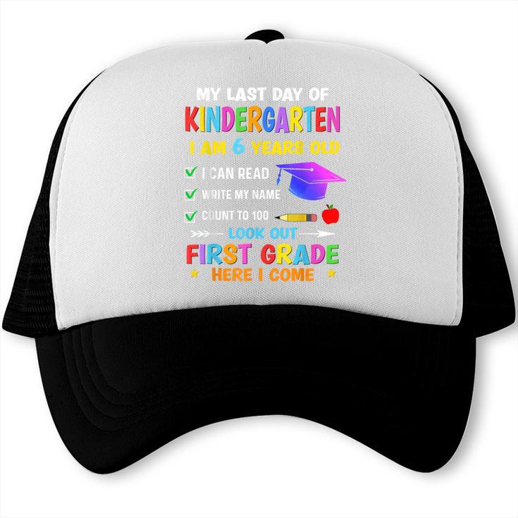 Last Days Of Kindergarten Graduation 2025 Graduate Boys Girl Trucker Cap