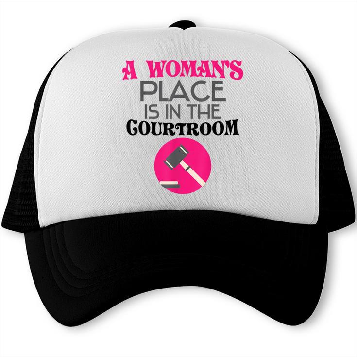 Lawyer Attorney Law School Graduation Female Women Trucker Cap