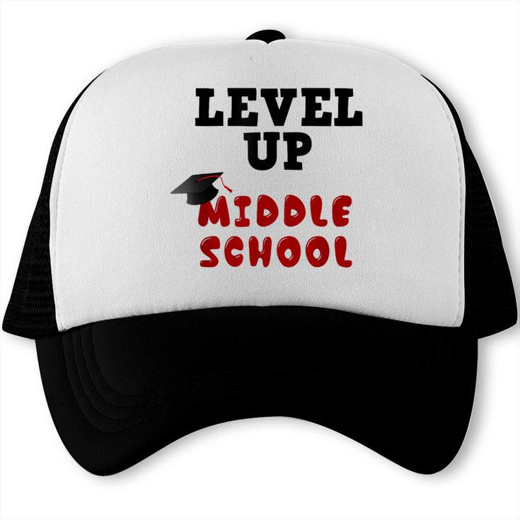 Level Up Middle School 5th Grade Graduation Trucker Cap