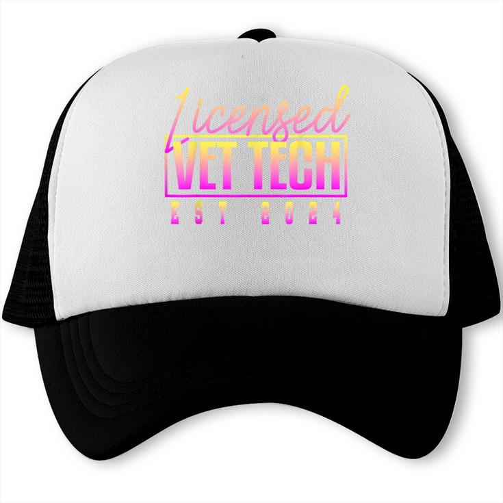 Licensed Vet Tech Veterinary Technician Graduation 2024 Trucker Cap