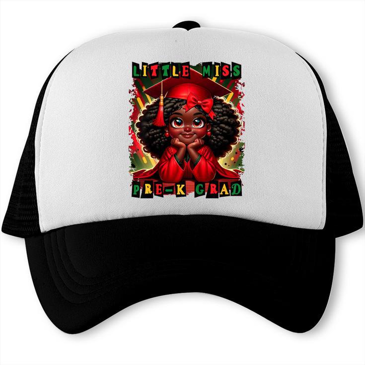 Little Miss Pre-K Grad 2026 Girl Preschool Graduation Trucker Cap