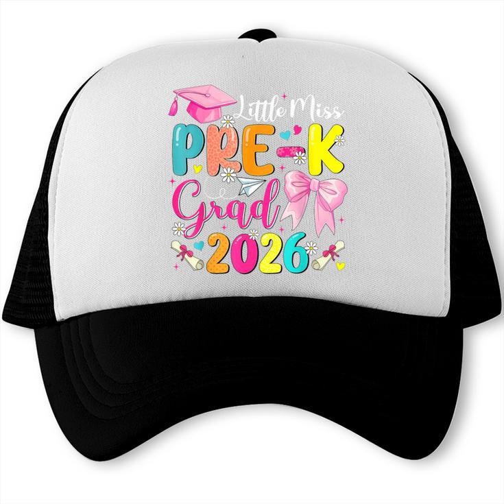 Little Miss Pre-K Grad 2026 Preschool Graduation Kids Girls Trucker Cap