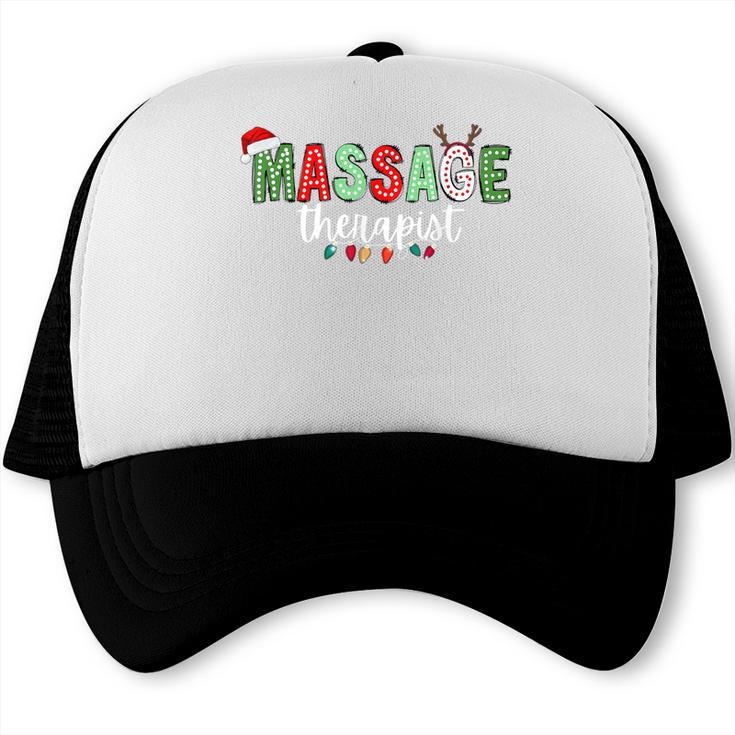 Massage Therapist Therapy LMT Masseuse Graduation Christmas Trucker Cap