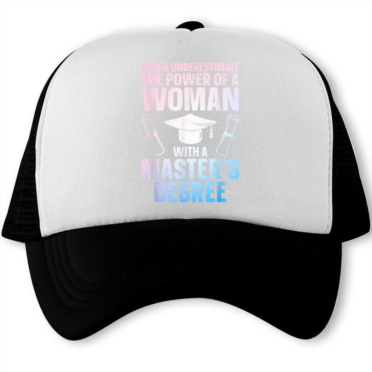 Masters Degree Graduation Art For Women Girls Masters Degree Trucker Cap