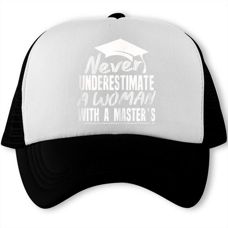 Master's Graduation Shirt For Women With Masters Degree Trucker Cap