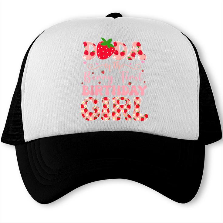 Mom And Dad Mama Berry First Birthday Girl Strawberry Family Trucker Cap