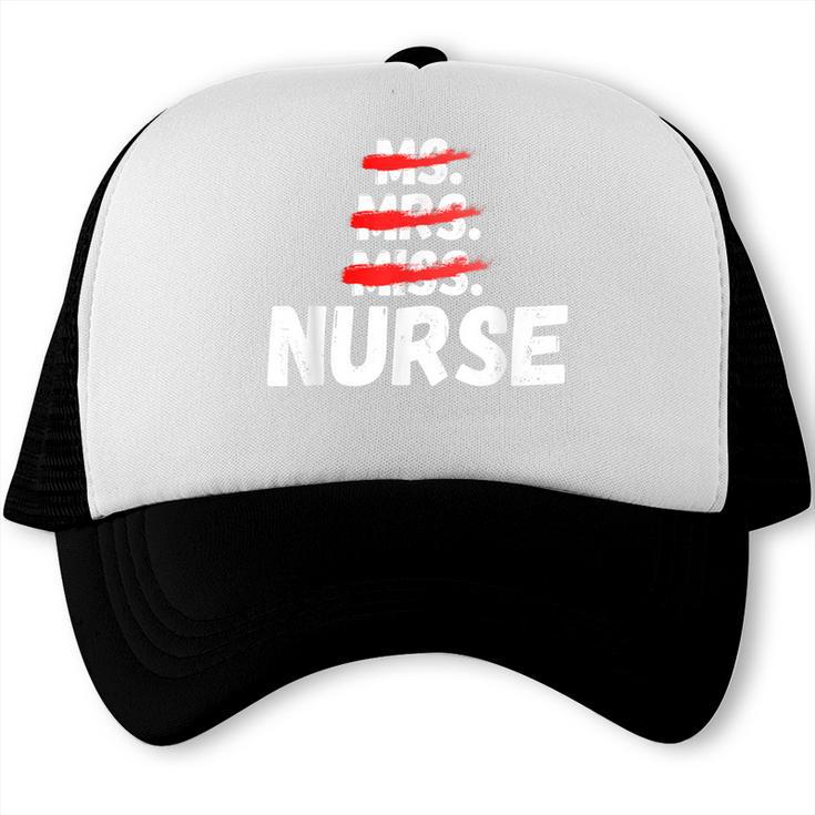 MsMrs Miss NURSE Nursing Graduation Trucker Cap
