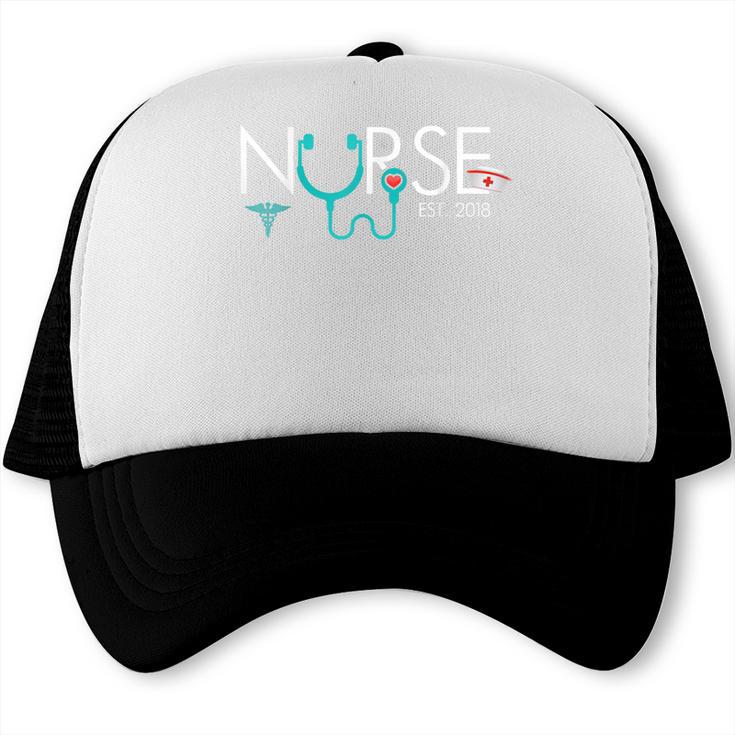 New Nurse Est 2018 School Graduation Nursing Trucker Cap